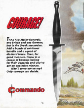 Verso de Commando (D.C Thompson - 1961) -2939- Courage !