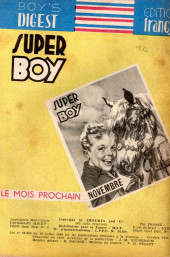 Verso de Super Boy (1re série) -51- Numéro 51