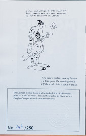 Verso de Moebius ashcan comics -2- Ratman