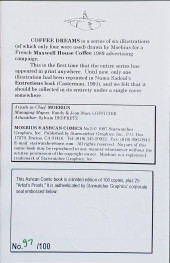 Verso de Moebius ashcan comics -5- Coffee dreams