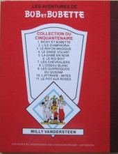 Verso de Bob et Bobette (3e Série Rouge) -Cinq08- Les quiproquos du quidam