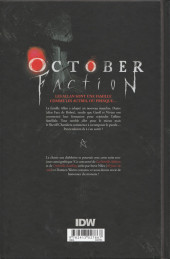 Verso de October Faction -2- Tome 2