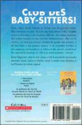 Verso de Le club des Baby-Sitters -1a2015- L'idée géniale de Kristy