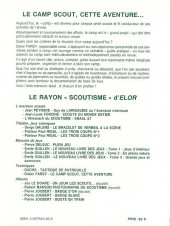 Verso de (AUT) Joubert, Pierre -1988- Le camp scout - Cette aventure