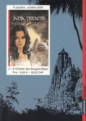 Verso de India dreams - À propos de India Dreams