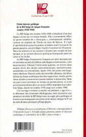 Verso de (DOC) Études et essais divers - Petite histoire politique de la bd belge de langue française, années 1920-1960