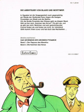Verso de Blake und Mortimer (Die Abenteuer von) -2- Das Geheimnis der grossen Pyramide (Band 2: Die Kammer des Horus)