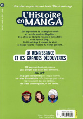 Verso de L'histoire en manga -6- La Renaissance et les grandes découvertes
