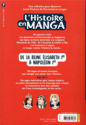 Verso de L'histoire en manga -7- De la Reine Élisabeth 1er au règne de Napoléon 1er
