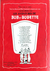Verso de Bob et Bobette (2e Série Rouge) -10b1958- Le joueur de tamtam