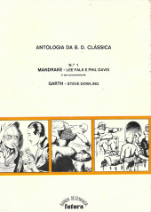 Verso de Antologia da BD Clássica (en portugais) -1- Mandrake