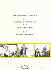 Verso de Antologia da BD Clássica (en portugais) -2- Garth