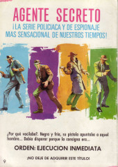 Verso de Agente secreto (Editorial Ferma - 1966) -9- El hombre que murió dos veces