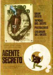 Verso de Agente secreto -38- Demasiado listo para vivir