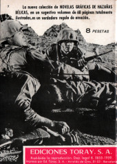Verso de Hazañas del Oeste (Toray - 1962) -7- Número 7