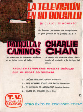 Verso de Hazañas del Oeste (Toray - 1962) -25- Número 25