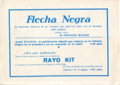 Verso de Flecha Negra (Toray - 1949) -1- Flecha Negra