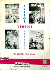 Verso de Max Audaz (1re série - Vértice - 1965) -8- El fantasma zombie
