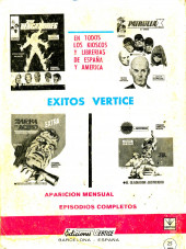 Verso de Max Audaz (2e série - Vértice - 1966) (Extra) -17- El museo del horror