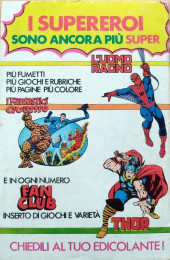 Verso de L'uomo Ragno Vol. 2 (Editoriale Corno - 1982)  -53- Pericolo, Emergenza!