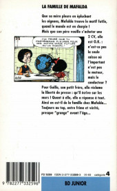 Verso de Mafalda -7Poch- La famille de Mafalda