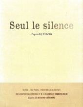 Verso de Seul le silence - Tome HC