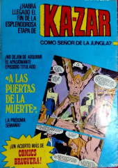 Verso de Ka-Zar, rey de la jungla escondida (Bruguera - 1978) -3- ¡La amenaza de El Tigre!