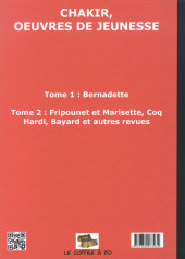 Verso de Chakir, œuvres de jeunesse -2- Tome 2 : Fripounet et Marisette, Coq Hardi, Bayard et autres revues