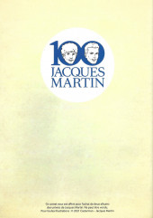 Verso de (AUT) Martin, Jacques - Carnet de croquis