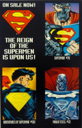 Verso de Action Comics (1938) -687- Reign of the Supermen! The Last Son of Krypton is Back!
