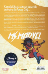 Verso de Ms. Marvel -INT- Kamala Khan