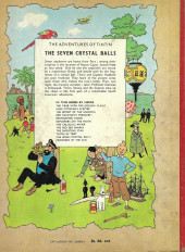 Verso de Tintin (The Adventures of) -13- The Seven Crystal Balls