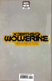 Verso de X Deaths of Wolverine (2022) -1F- Issue #1