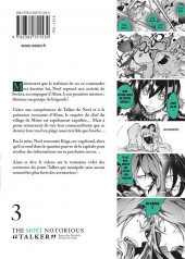 Verso de The most notorious talker -3- Tome 3