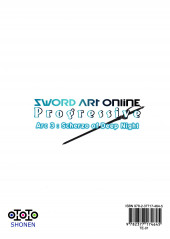 Verso de Sword Art Online - Progressive - Arc 3 : Scherzo of Deep Night -1- Tome 1