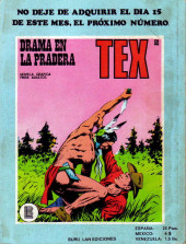 Verso de Tex (Buru Lan - 1970) -49- Estrella de plata