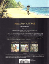 Verso de Les grands Classiques de la Littérature en Bande Dessinée (Glénat/Le Monde 2022)  -14- Robinson Crusoé