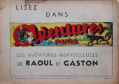 Verso de Aventures et mystère (2e série après-guerre) -30- Raoul et Gaston : Les hommes des cavernes