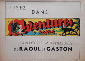 Verso de Aventures et mystère (2e série après-guerre) -40- Raoul et Gaston : L'idole aux yeux de diamant