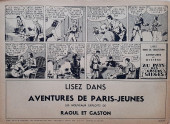 Verso de Aventures et mystère (2e série après-guerre) -49- Raoul et Gaston : L'idole aux yeux de diamant