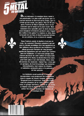 Verso de L'histoire de 5 grands groupes metal du Québec -1- L'Histoire de 5 grands groupes metal du Québec
