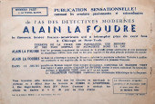 Verso de Alain la Foudre (Collection Victoire) -1- Le tunnel maudit