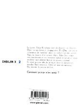 Verso de Choujin X -2- Tome 2
