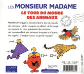 Verso de Les monsieur Madame (Hargreaves) -67- Le tour du monde des animaux