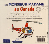 Verso de Les monsieur Madame (Hargreaves) -72- Les Monsieur Madame au Canada