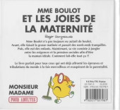 Verso de Les monsieur Madame (Pour adultes) -1- Madame Boulot et les joies de la maternité