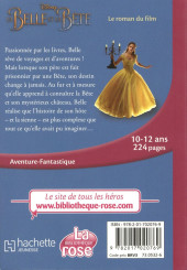 Verso de Walt Disney (Bibliothèque Rose) - La Belle et la Bête - Le roman du film