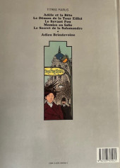 Verso de Adèle Blanc-Sec (Les Aventures Extraordinaires d') -4a1984- Momies en Folie