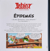 Verso de Astérix (Hachette - La boîte des irréductibles) -3Bis- Épidemaïs dans L'Odyssée d'Astérix