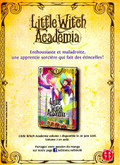 Verso de Little Witch Academia -1Extrait- Little Witch Academia- 1